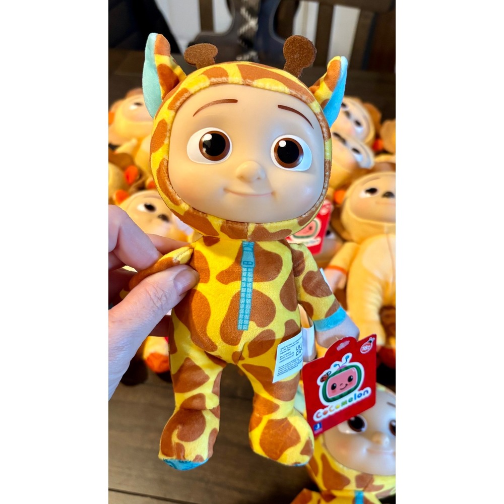 CoComelon JJ Giraffe Plush Doll 8 Inch Yellow Orange Romper Jazwares Toy NWT